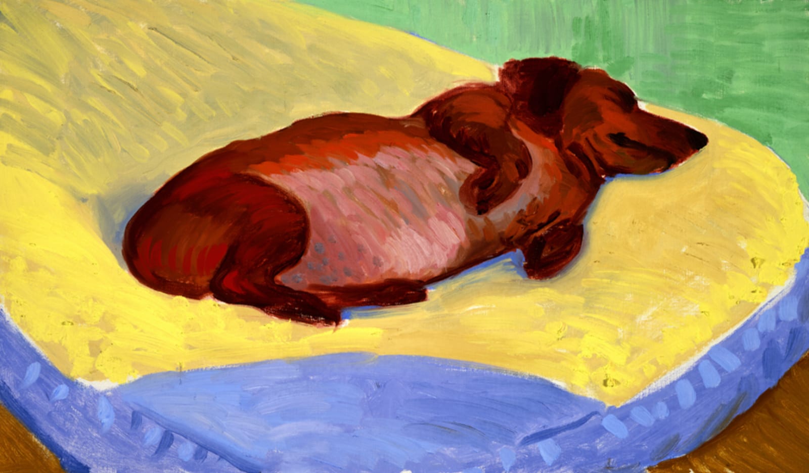 David Hockney, Dog Painting 16, 1995