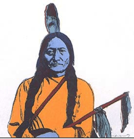Andy Warhol, Cowboys and Indians 11.376 Sitting Bull , 1986