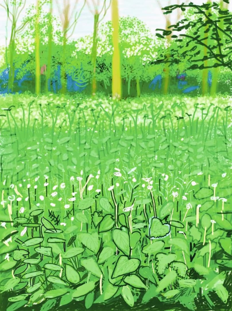 David Hockney, The Arrival of Spring in Woldgate, East Yorkshire, 6 May 2011, 2011