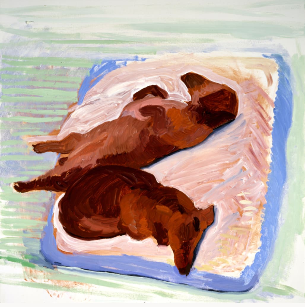 David Hockney, Dog Painting 1, 1994
