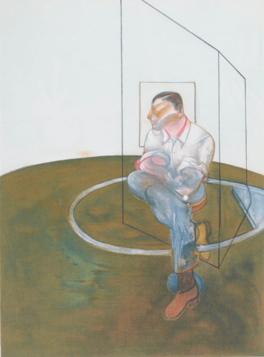Francis Bacon, Study for a Portrait of John Edwards (after, Three Studies for a Portrait of John Edwards 1984), 1986