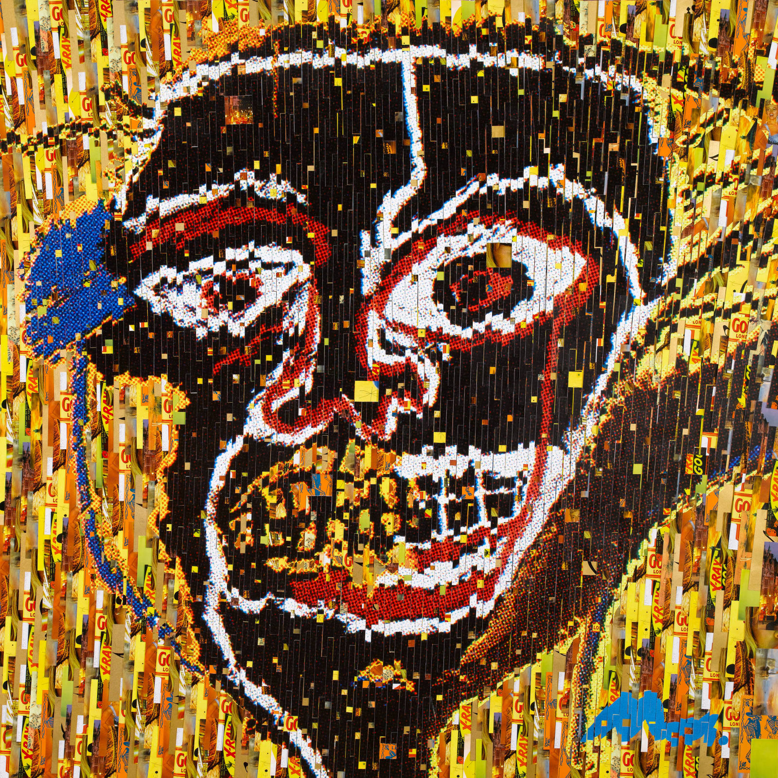 David Mach, Yellow Basquiat, 2013