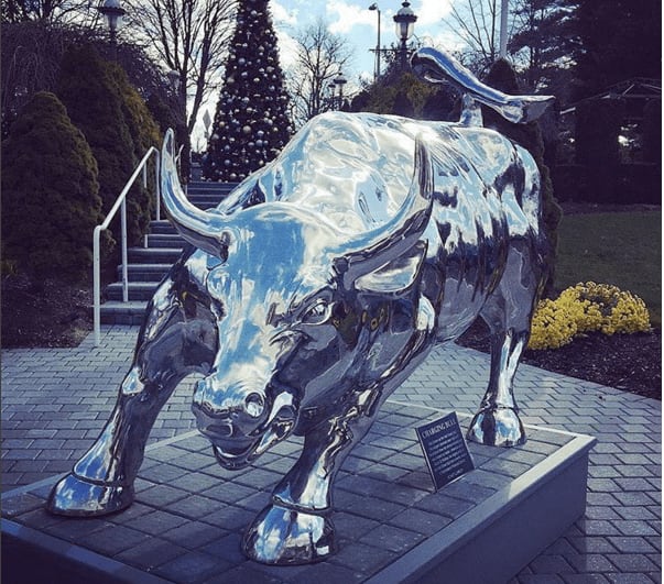 Arturo Di Modica, 6ft Stainless Steel Charging Bull, 1987-89