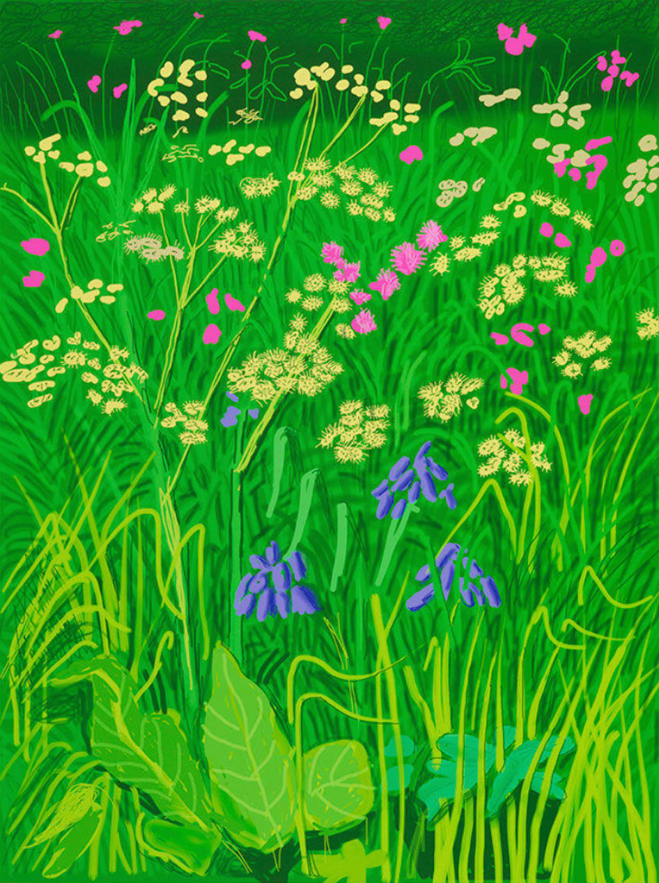 David Hockney, The Arrival Of Spring in Woldgate, East Yorkshire, May 17th 2011, 2011