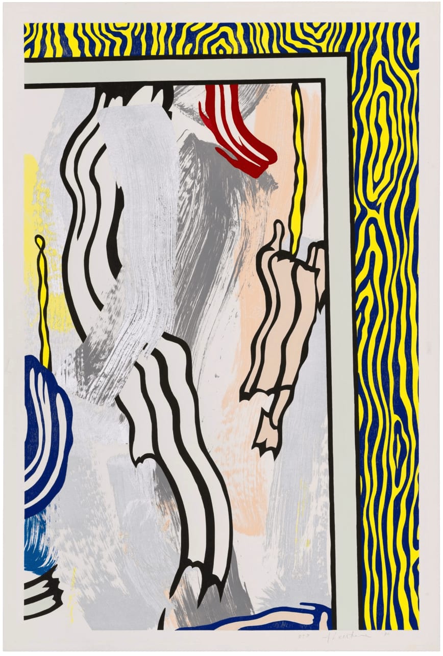 Roy Lichtenstein, Painting on Blue and Yellow Wall, 1984