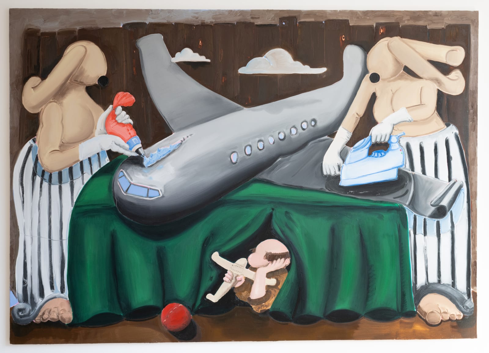 Ellie Cotton, Restoration Painting with Saint Francis, 2023