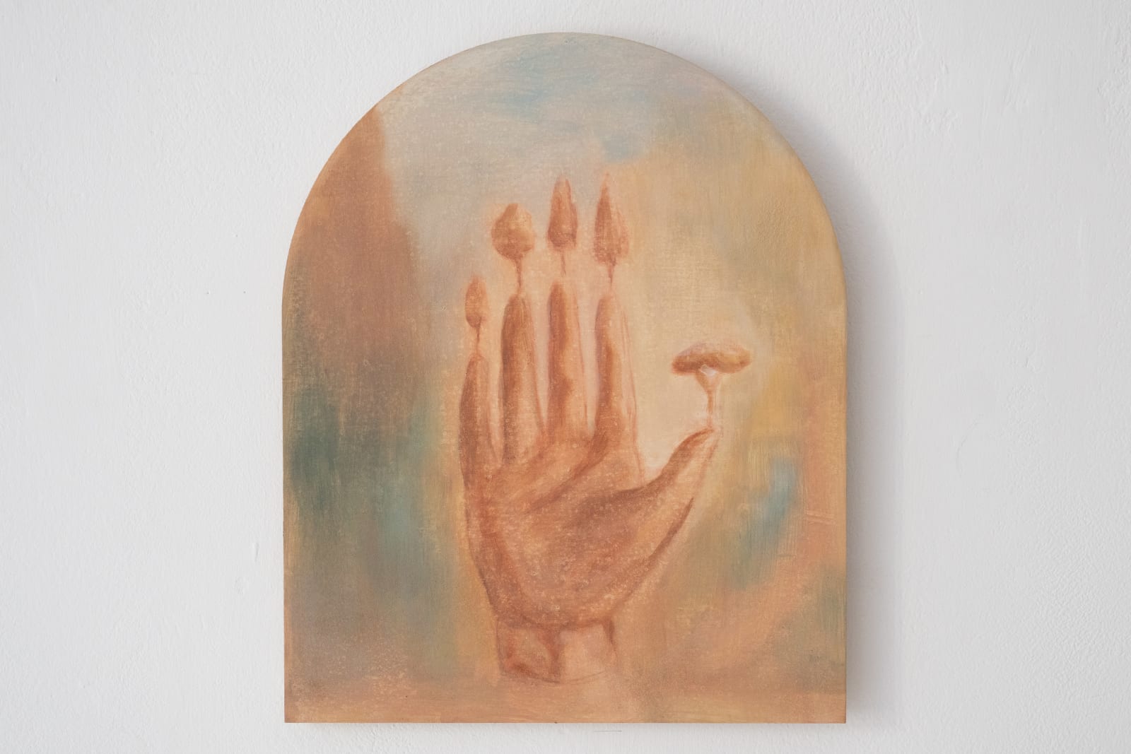 Hattie Landells, Green Fingers, Pink Sky, 2025