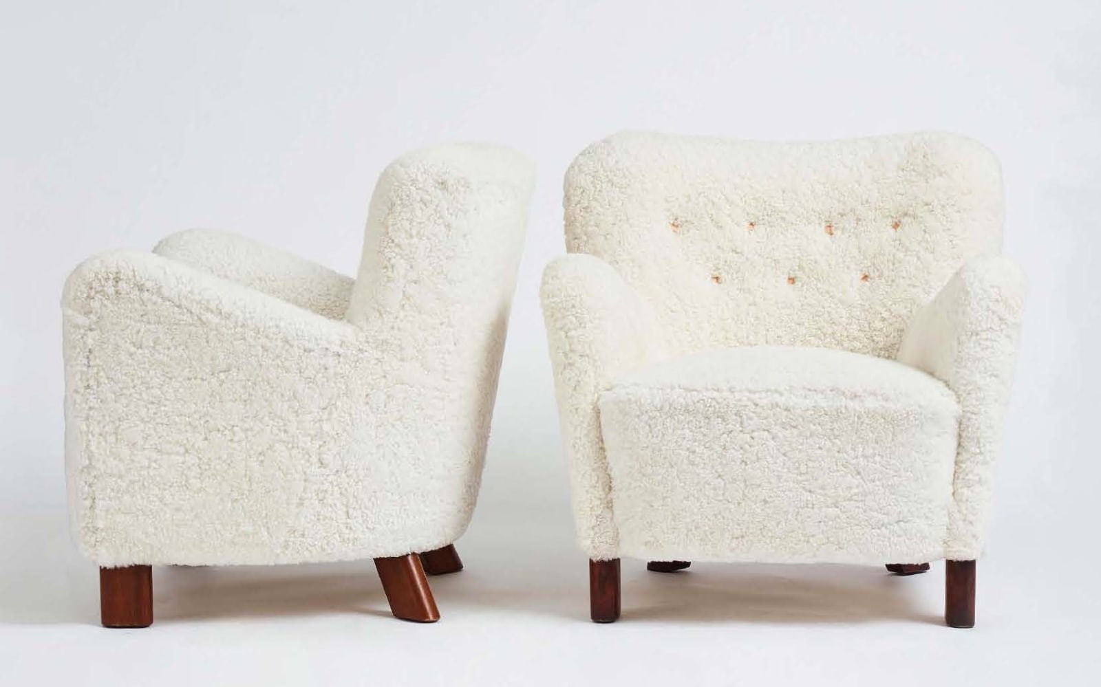 Fritz Hansen, Pair of "1669" Easy Chairs, 1940s