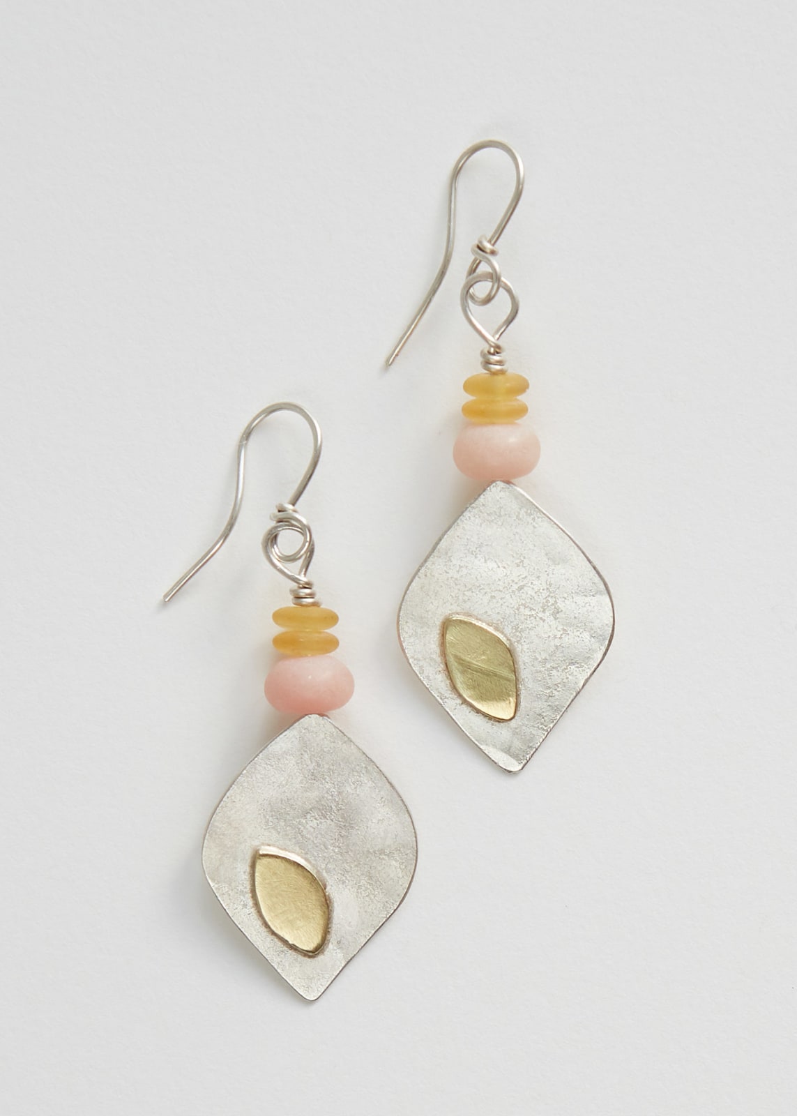 Pink sea glass earrings outlet