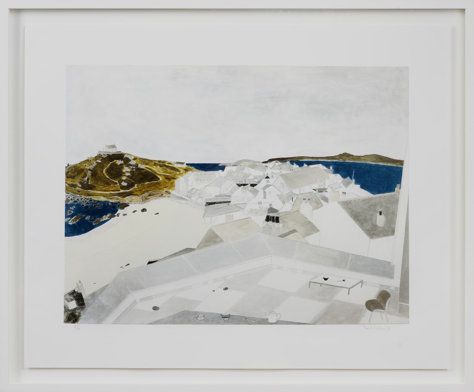 Rachel Nicholson, View from the Tate with Grey Table, 1997