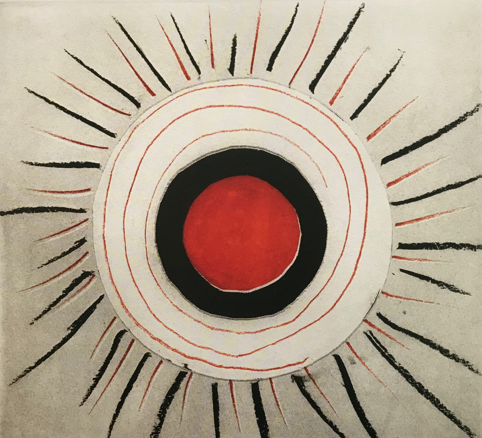 Terry Frost, Red and Black Sunburst, 2003 and 2010