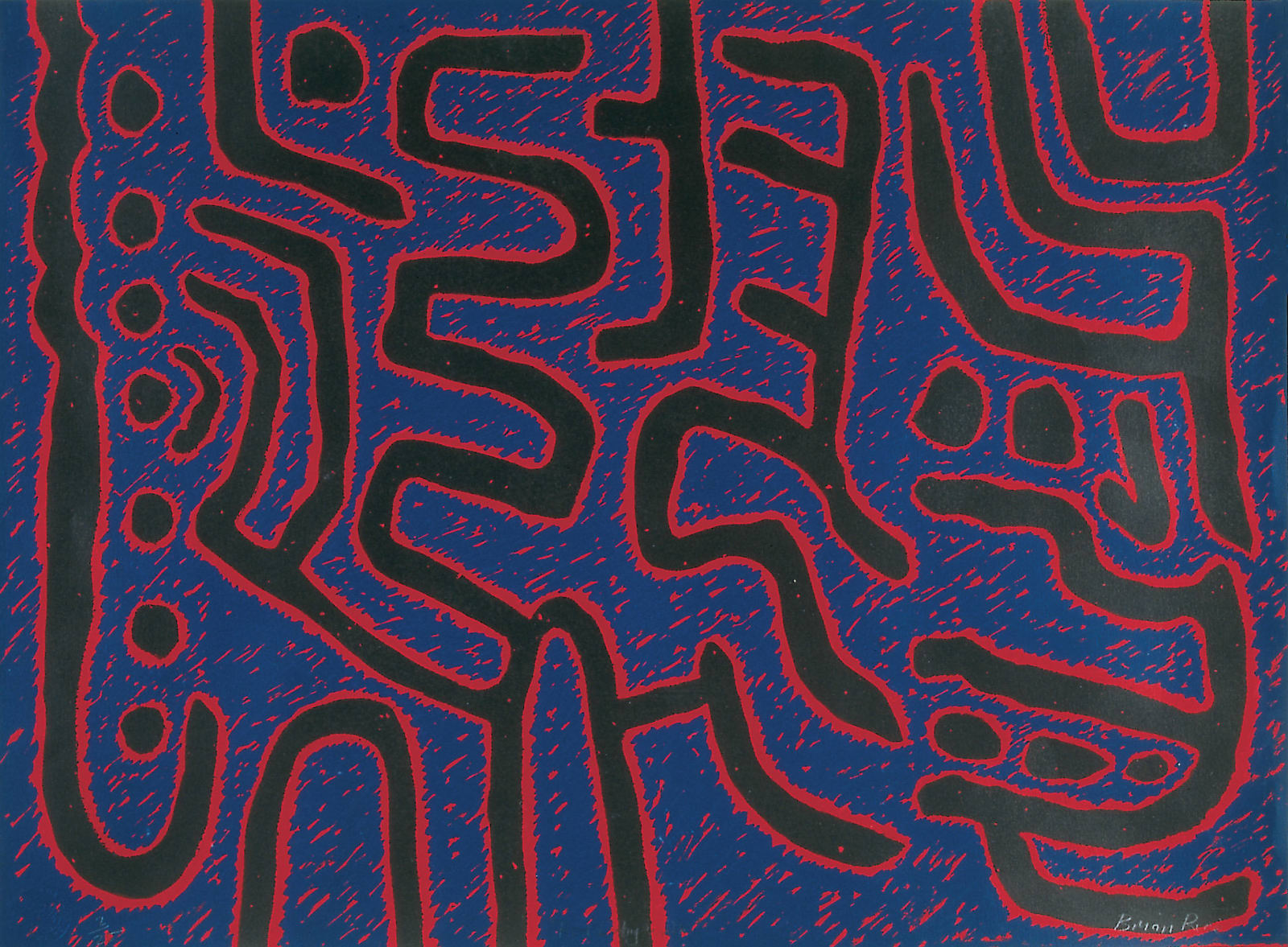 Brian Rice, Red Labryinth, 1998