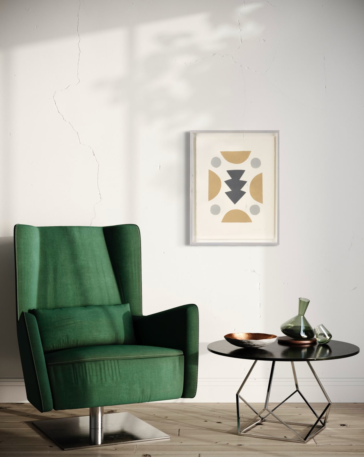 Breon O'Casey, Angular Form in Grey, 2005