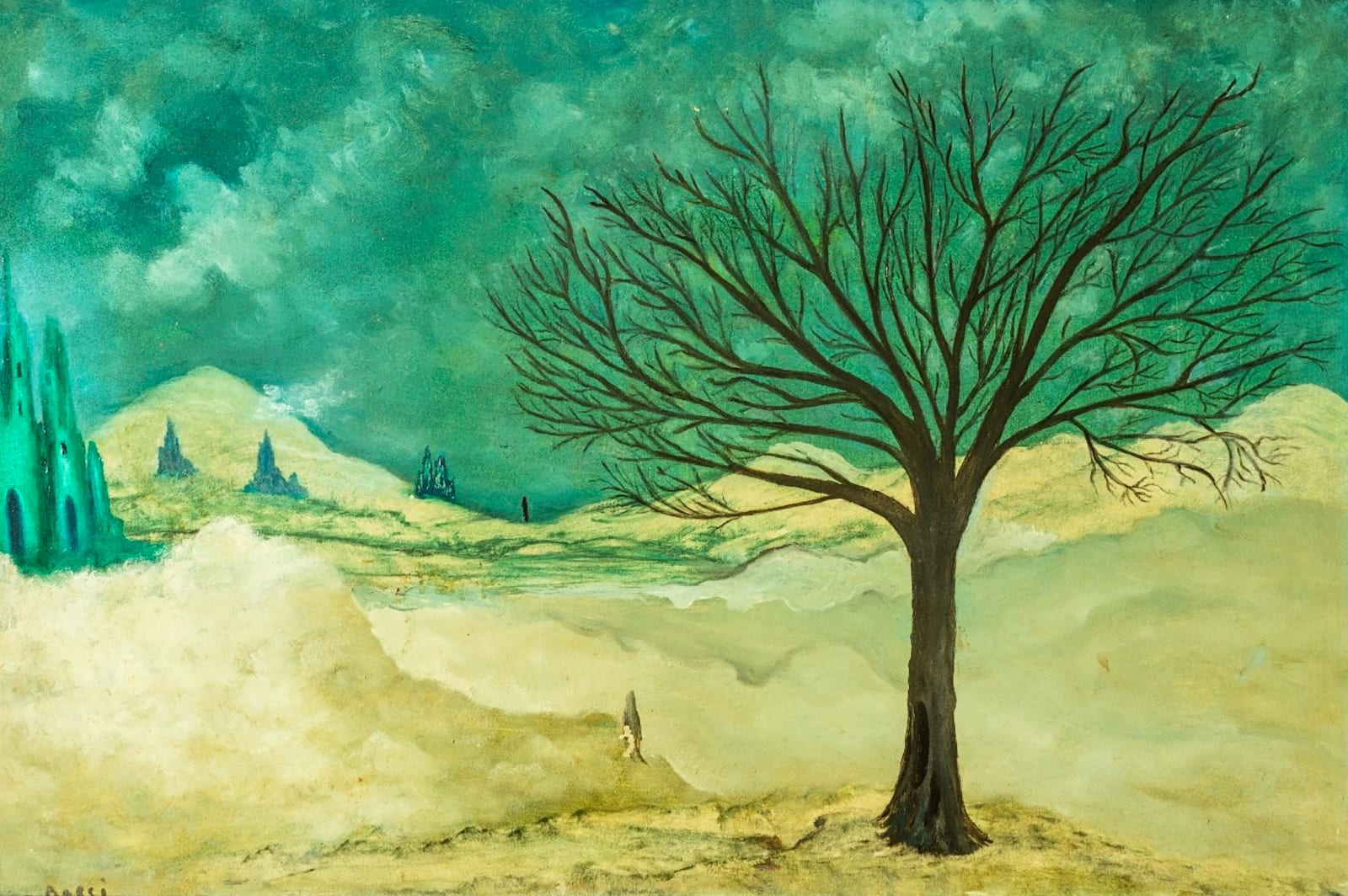 Sofía Bassi, Árbol con fondo de nieve, 1964