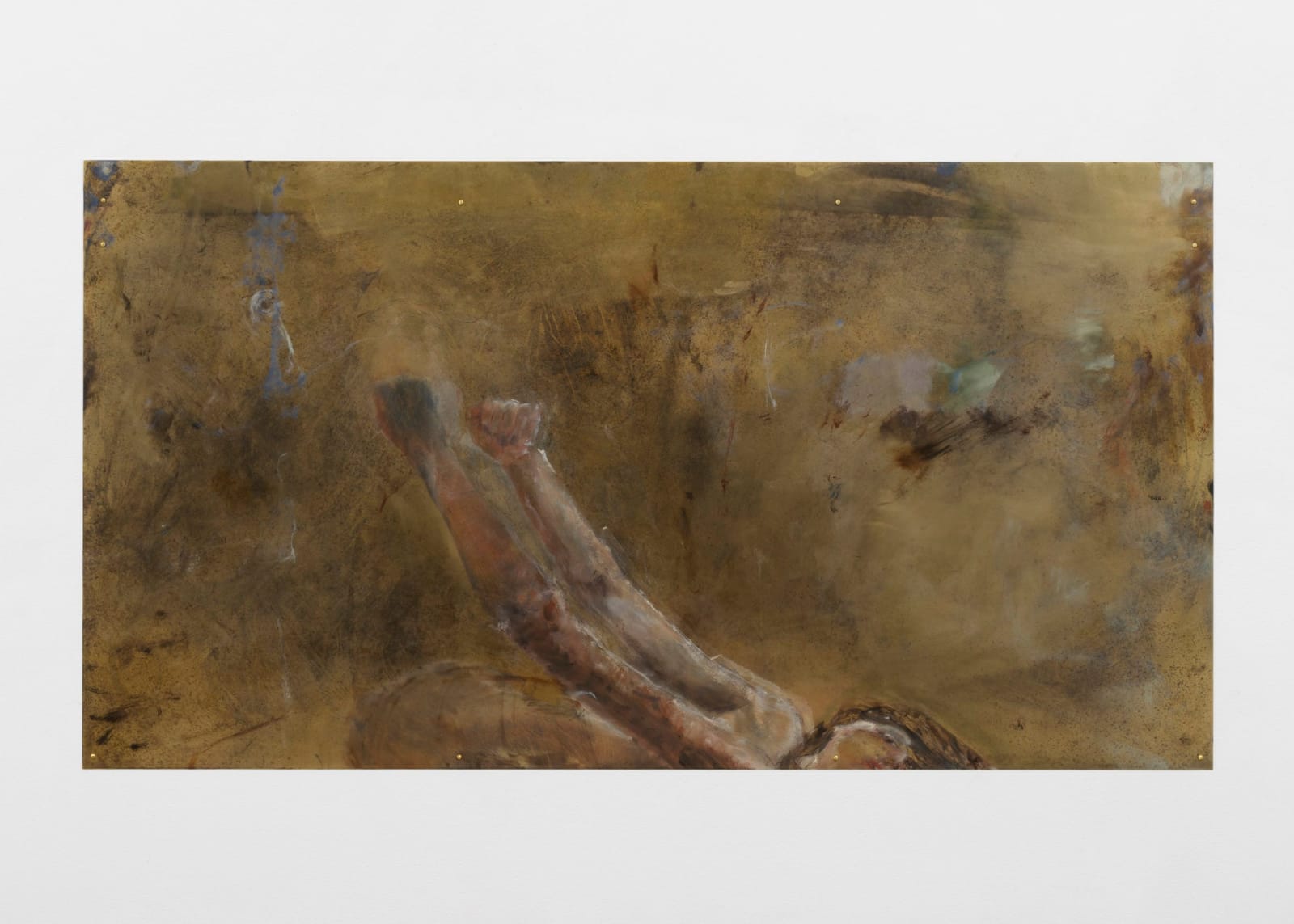 Willa Wasserman, Making the shape of the letter x or 'no' with my body reflected in this south facing mirror version three, 2023