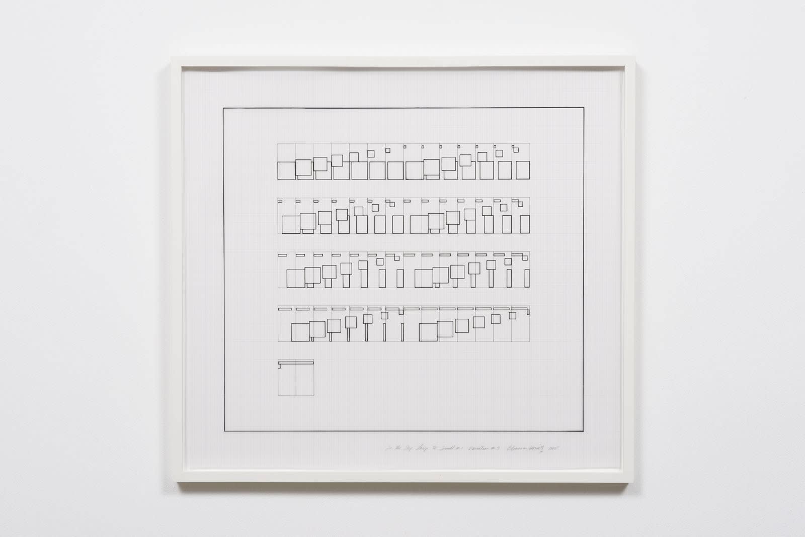 Channa Horwitz, To the Top Large to Small #1 Variations #1-4, 1980, 1985