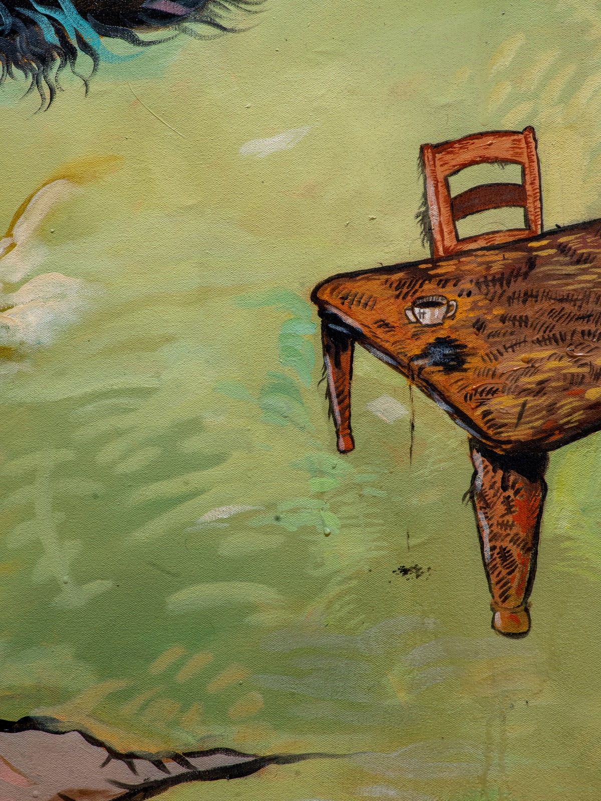 Ali Eyal, Three heads walking between towns, and, 2022