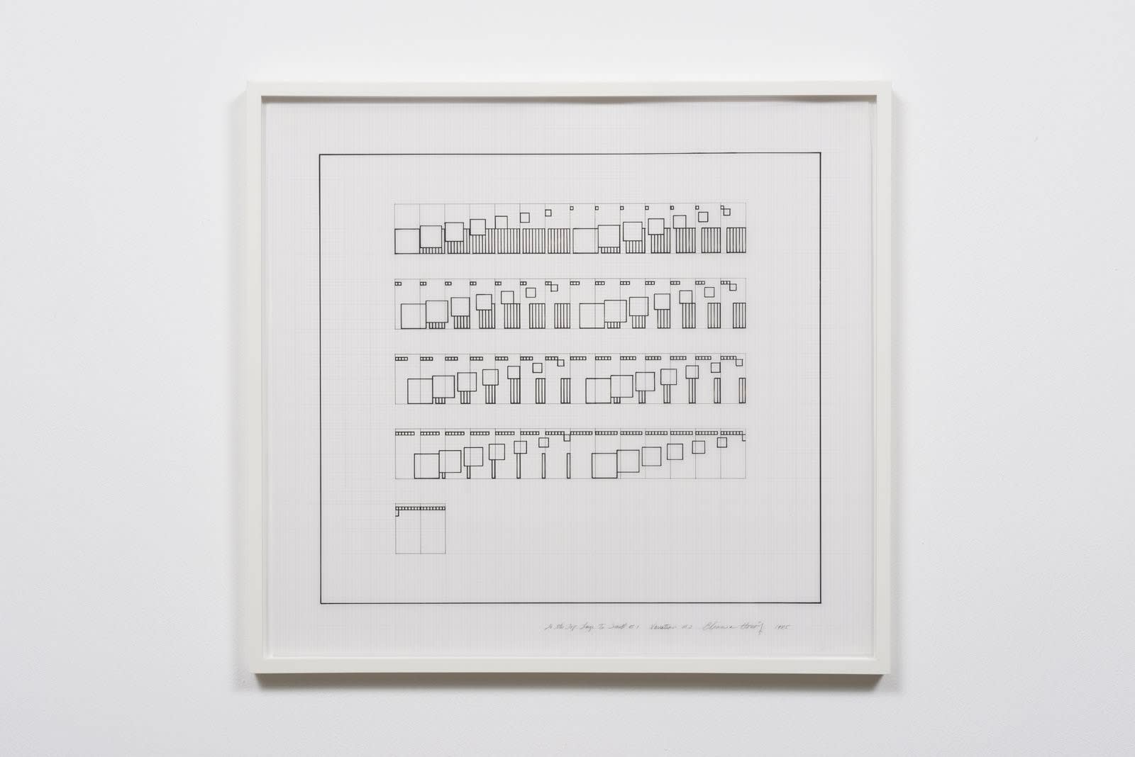 Channa Horwitz, To the Top Large to Small #1 Variations #1-4, 1980, 1985