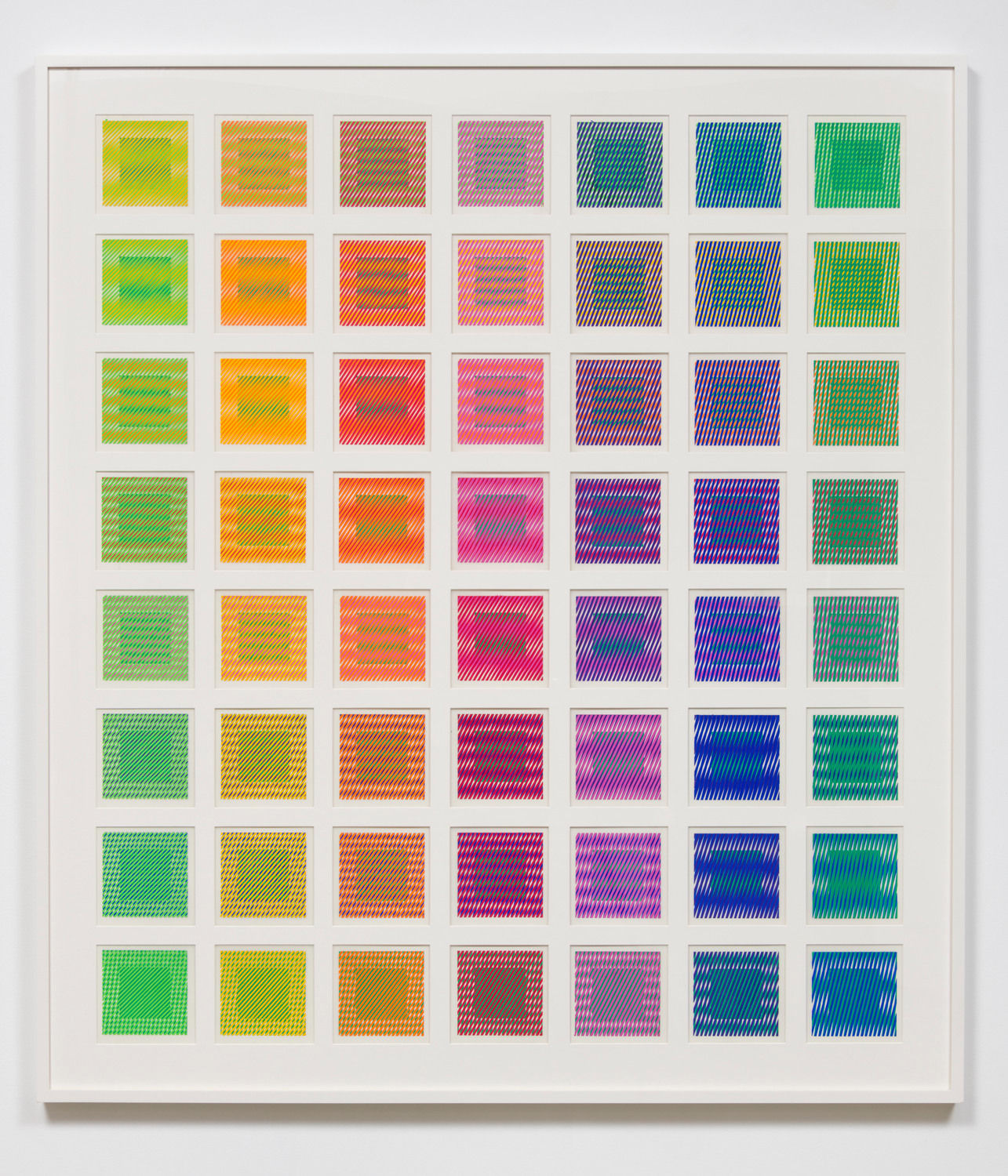 Channa Horwitz, Square Moiré (in two sections), 1985