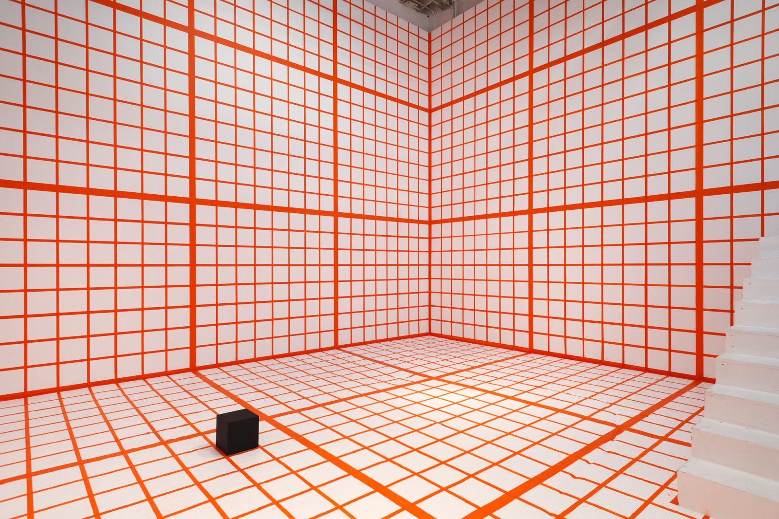 Channa Horwitz, Orange Grid, 2013