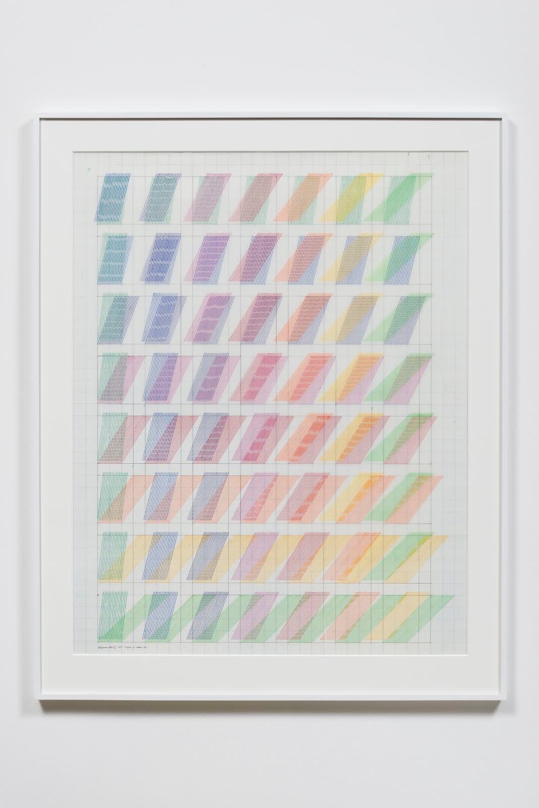Channa Horwitz, 8 Sets of Moires (Rhythm of Lines Sampler), 1987