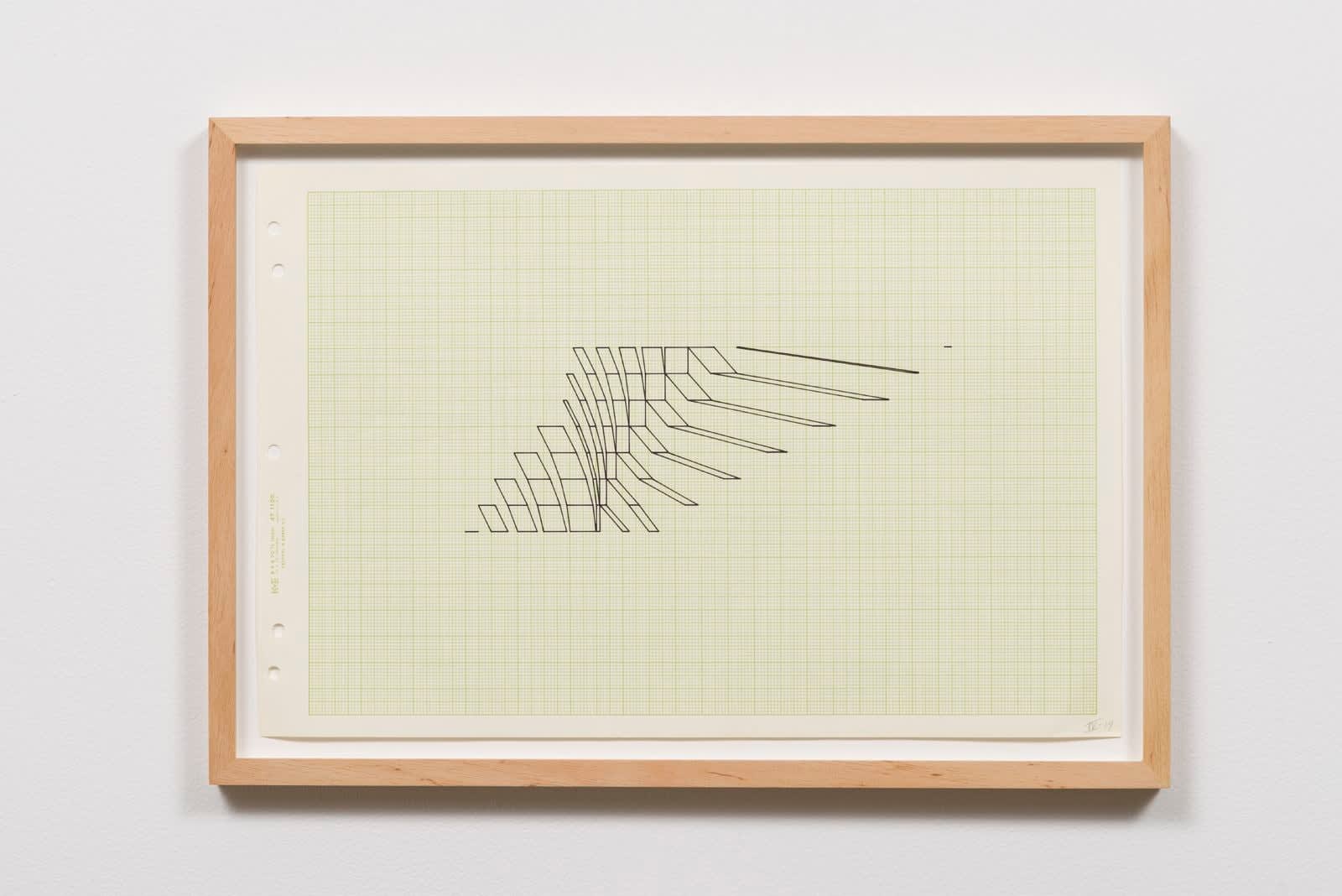 Channa Horwitz, Variation and Inversion on a Rhythm Series IV – through IV (14 drawings), 1975 / 1976