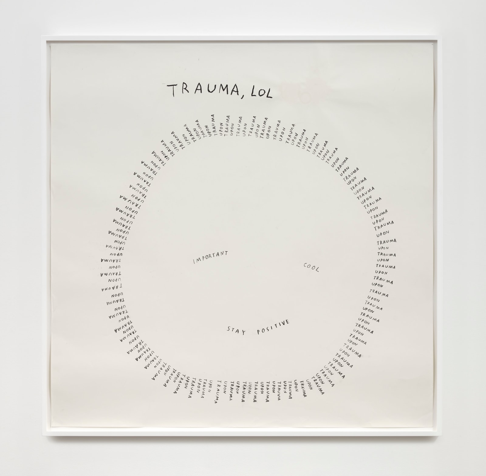 Christine Sun Kim, Trauma, LOL, 2020