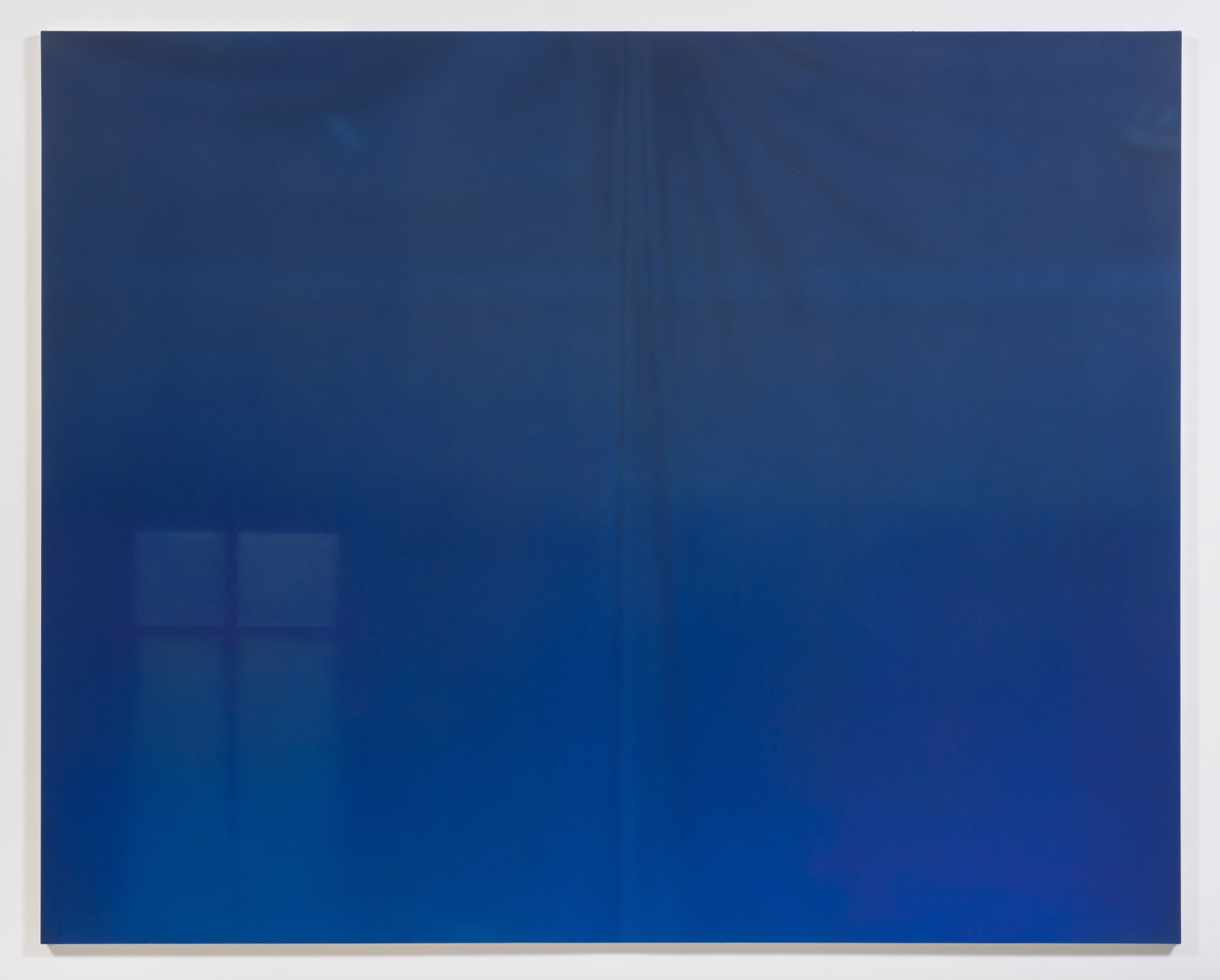 Sayre Gomez, Untitled Painting in Dark Blue over Cerulean, 2014
