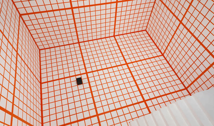 Channa Horwitz, Orange Grid, 2013