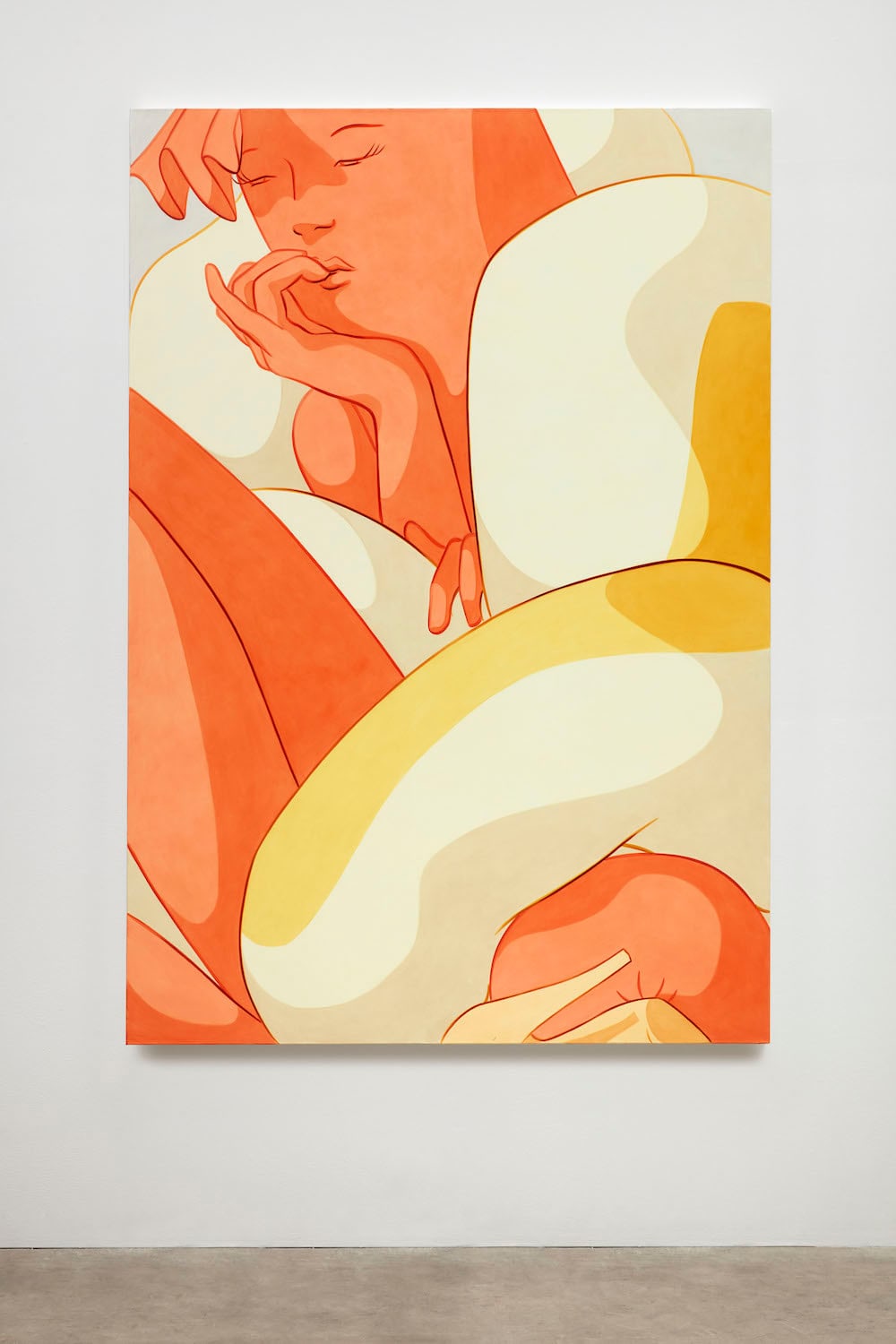 Ivy Haldeman, Colossus, Shadow Cast Over Eye, Ring Finger Touches Lips, Pinky Out, 2020