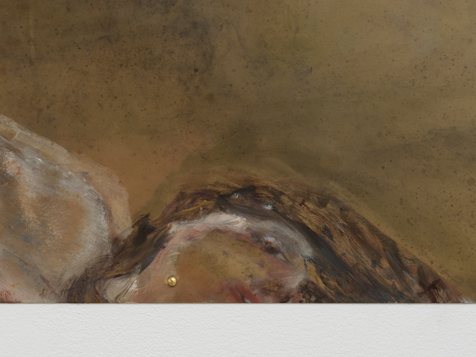 Willa Wasserman, Making the shape of the letter x or 'no' with my body reflected in this south facing mirror version three, 2023