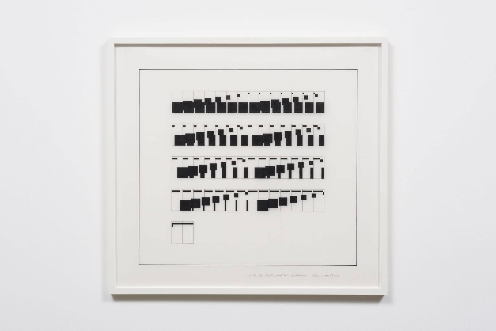 Channa Horwitz, To the Top Large to Small #1 Variations #1-4, 1980, 1985