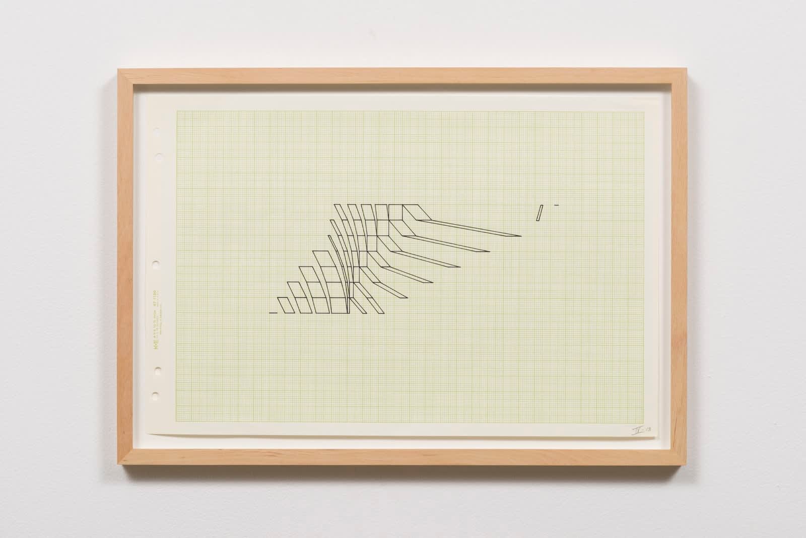 Channa Horwitz, Variation and Inversion on a Rhythm Series IV – through IV (14 drawings), 1975 / 1976