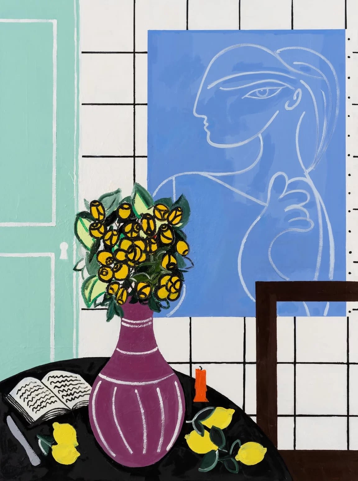 Farah Atassi, The Green Door, 2024