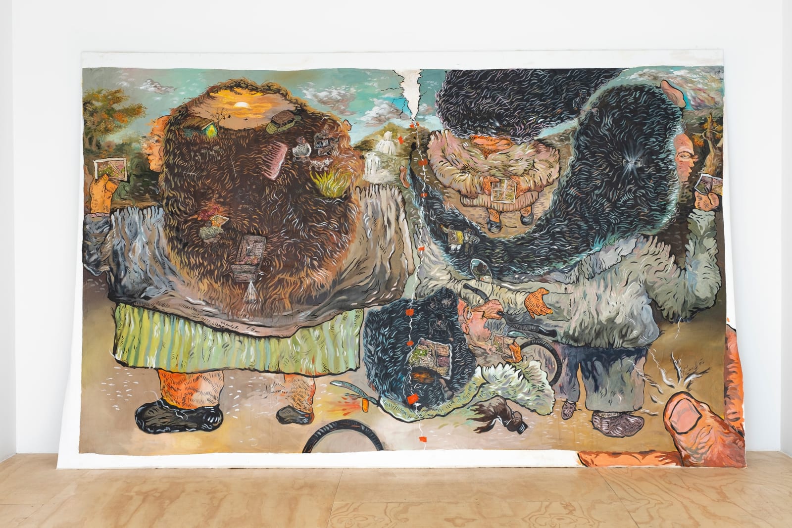 Ali Eyal, Paper, pen, map in a pocket and, 2023