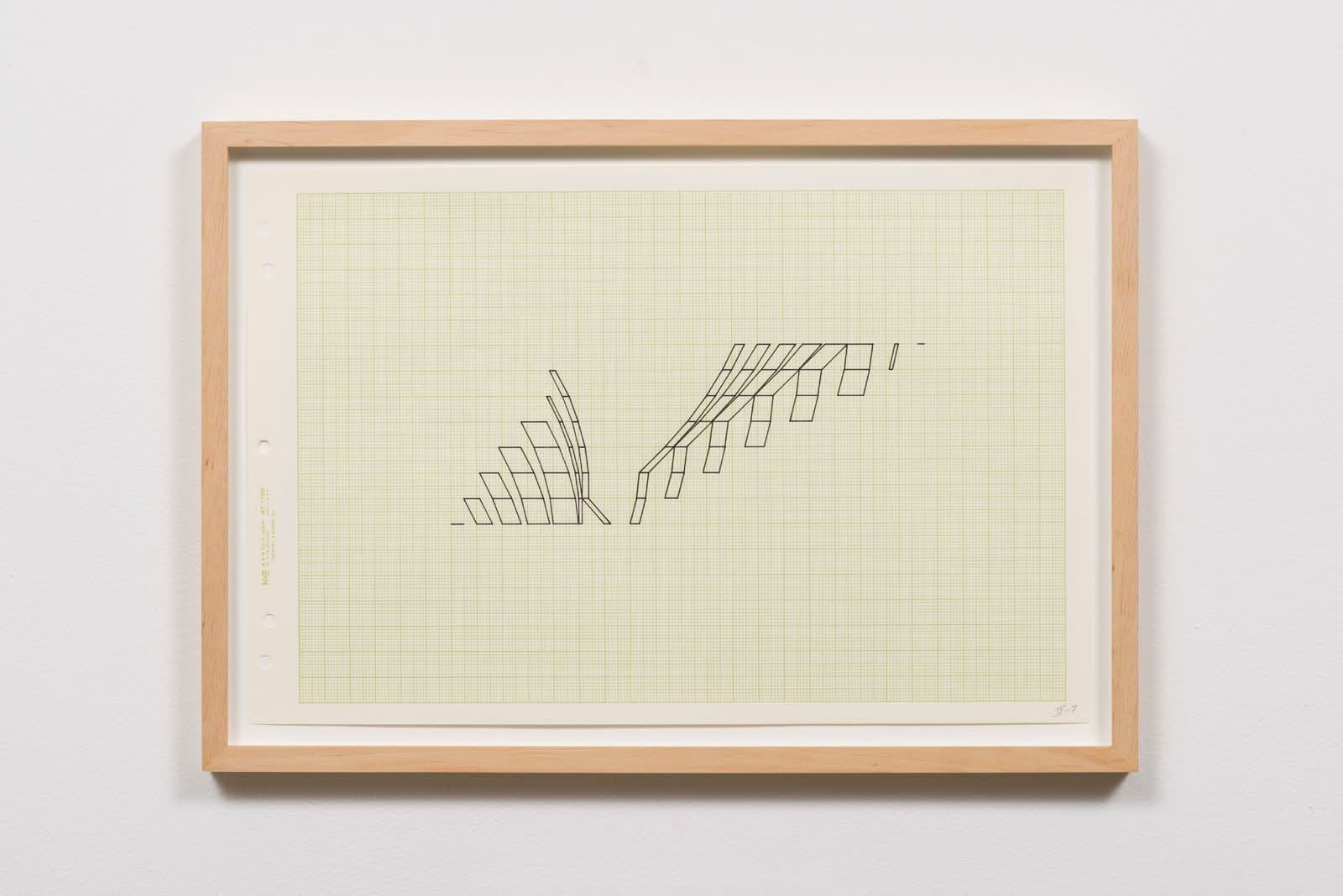Channa Horwitz, Variation and Inversion on a Rhythm Series IV – through IV (14 drawings), 1975 / 1976