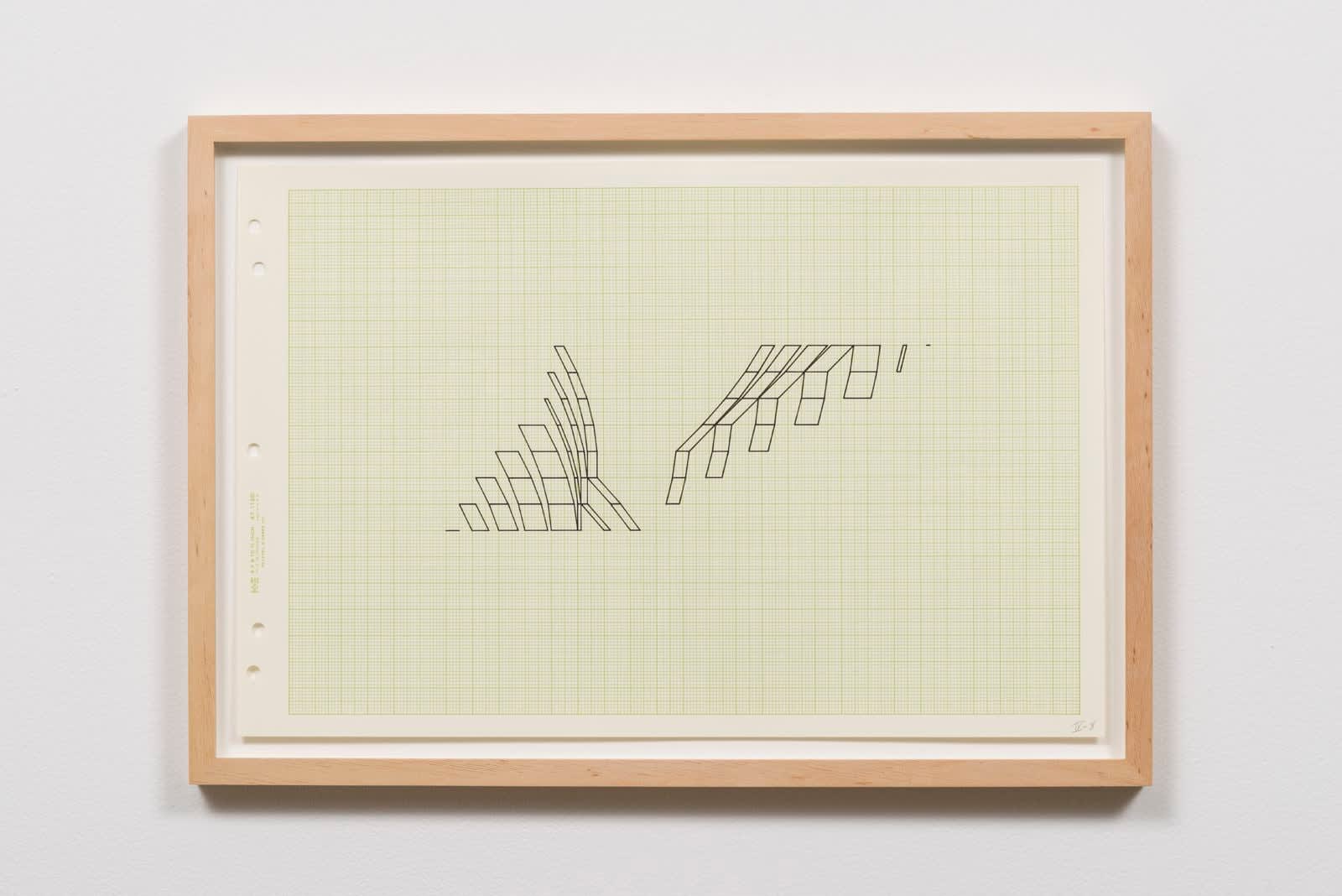Channa Horwitz, Variation and Inversion on a Rhythm Series IV – through IV (14 drawings), 1975 / 1976
