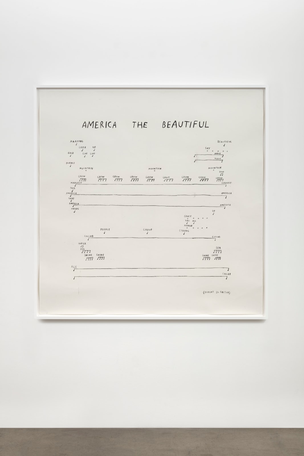 Christine Sun Kim, America the Beautiful, 2020