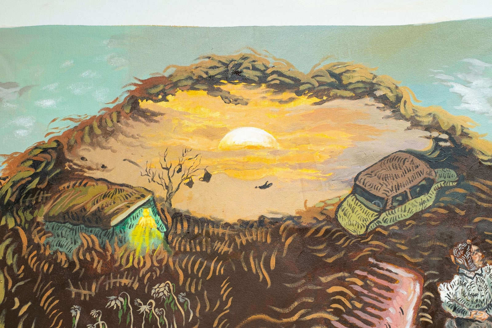 Ali Eyal, Paper, pen, map in a pocket and, 2023