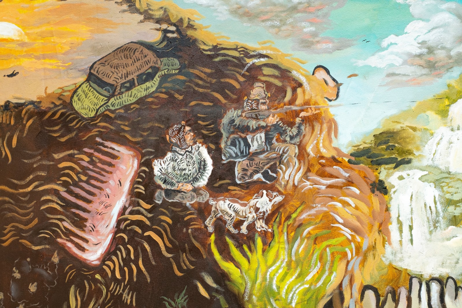 Ali Eyal, Paper, pen, map in a pocket and, 2023