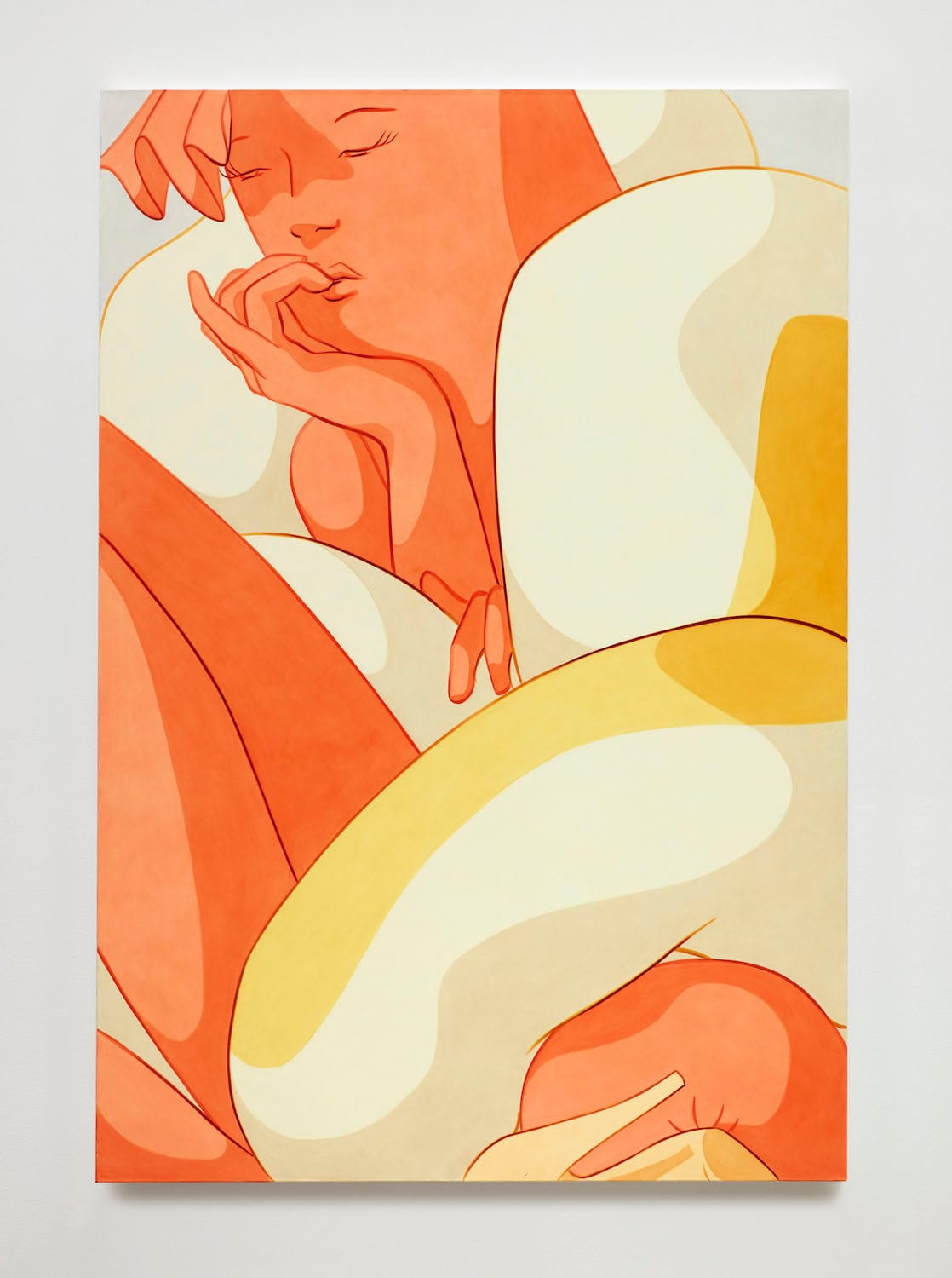 Ivy Haldeman, Colossus, Shadow Cast Over Eye, Ring Finger Touches Lips, Pinky Out, 2020