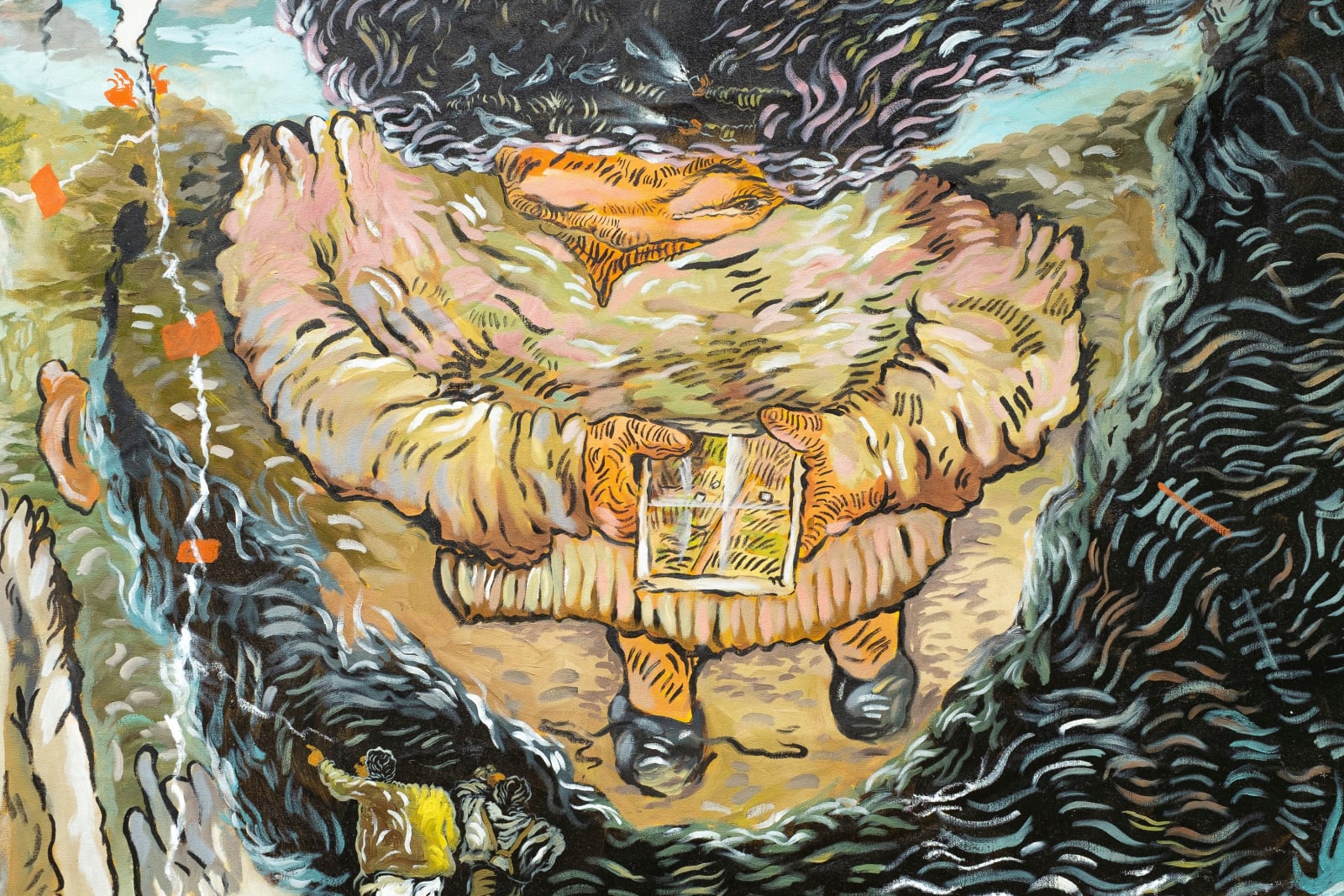 Ali Eyal, Paper, pen, map in a pocket and, 2023