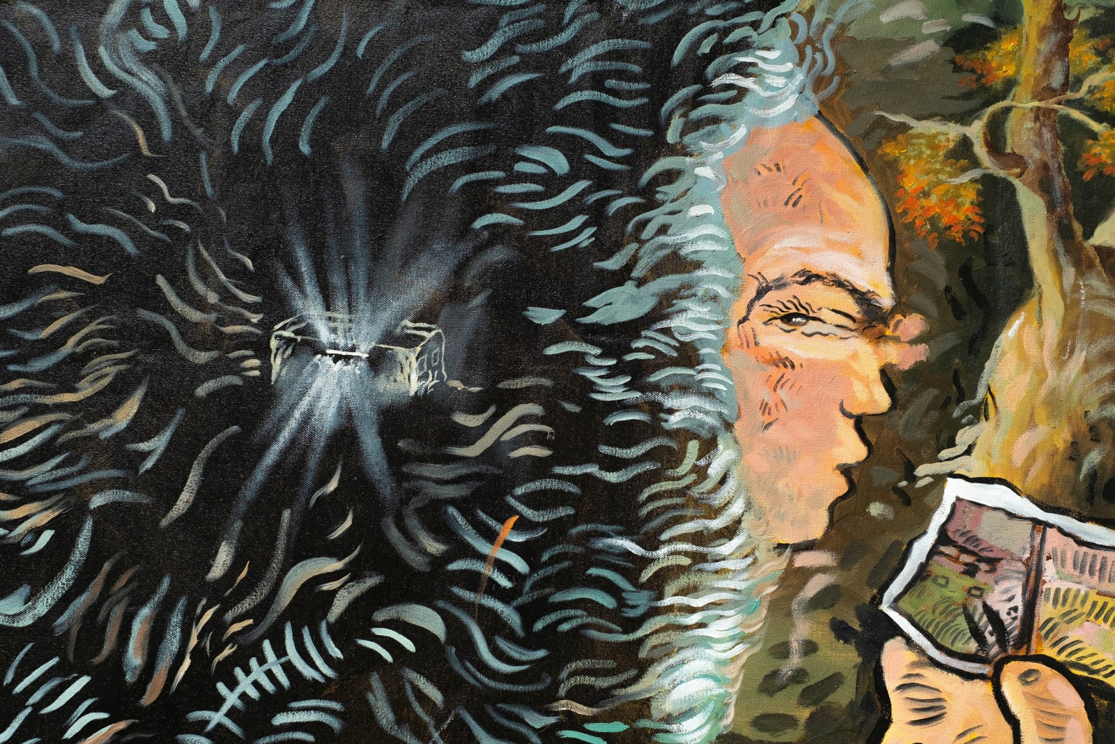 Ali Eyal, Paper, pen, map in a pocket and, 2023