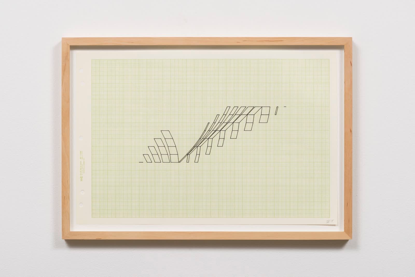 Channa Horwitz, Variation and Inversion on a Rhythm Series IV – through IV (14 drawings), 1975 / 1976