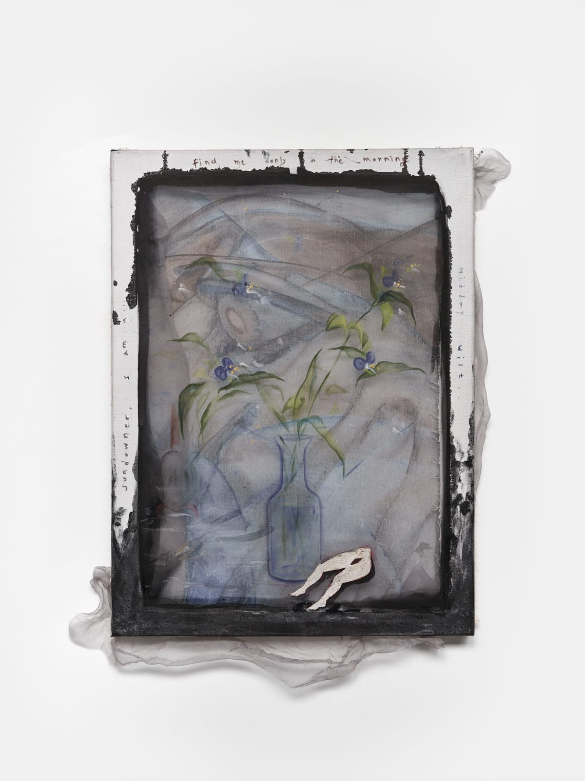 Joeun Kim Aatchim, My Cyclical—Sundowner’s Chronicle (Still Life with Dayflowers from Fishers Island, Rocket air blaster, Wire clipper, and a Nutcracker), 2021-2023