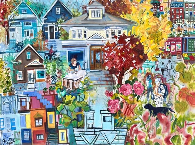 Jill Thomson, City Walk – Urban Garden Series