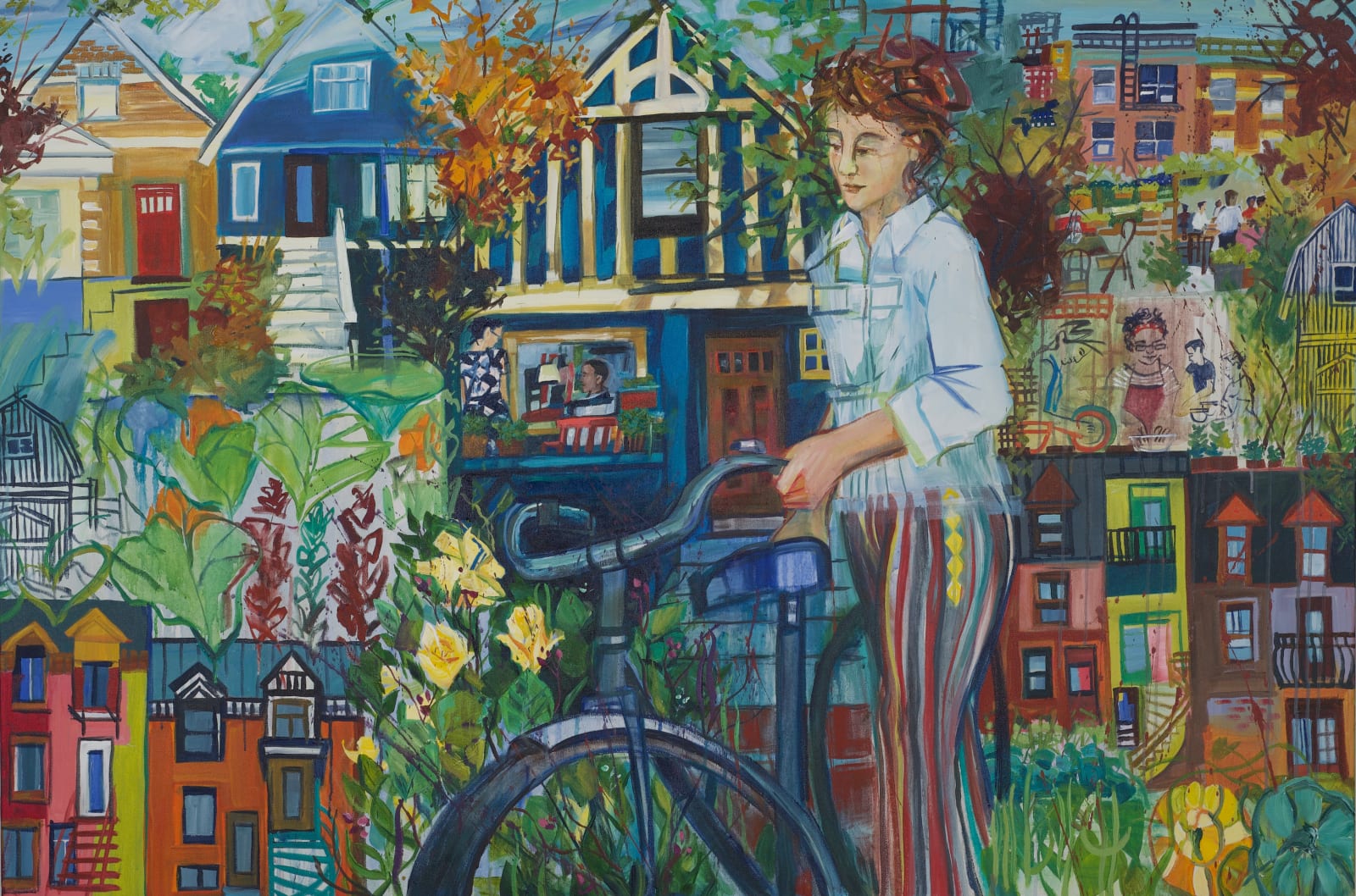Jill Thomson, Urban Garden Path, Urban Bicycle and Garden Series