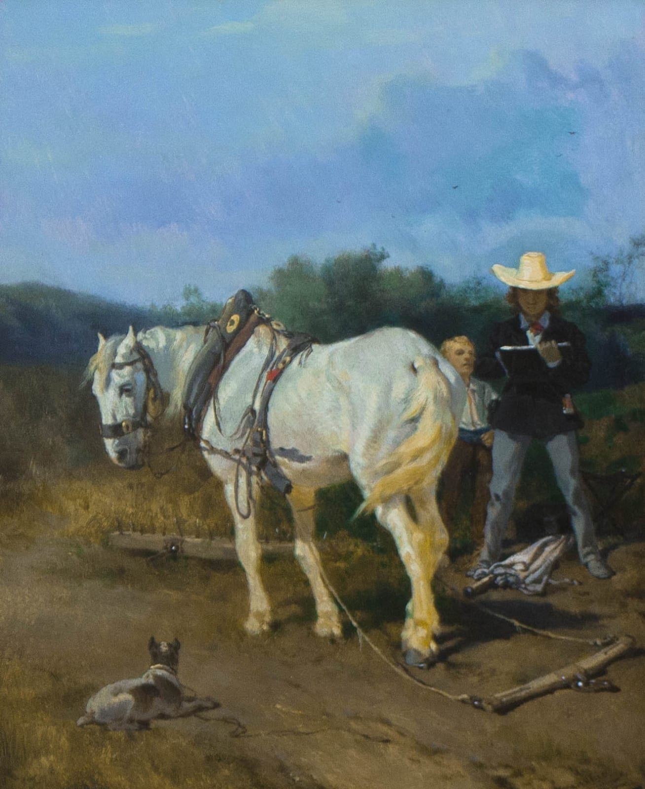 Anton Josef Strassgschwandtner, Maler und Pferd