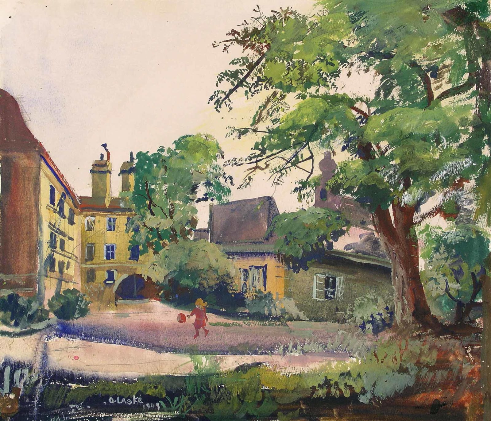 Oskar Laske, Penzinger Innenhof (Palais Serrava), 1949