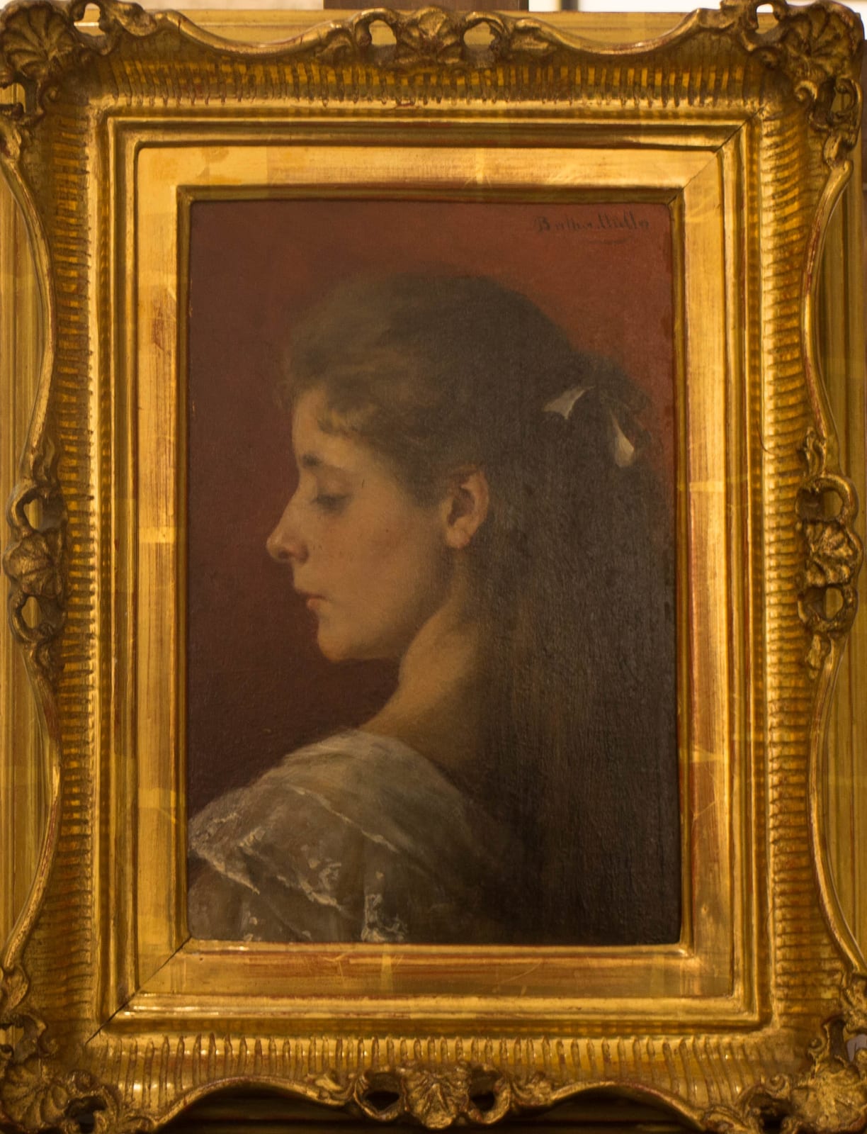 Bertha Mathilde Müller, Mädchen im Profil, um 1890